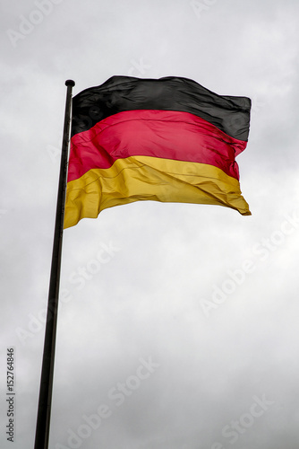 German flag on mast photo