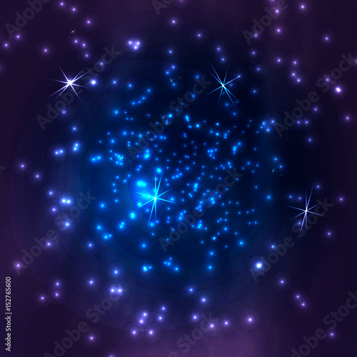 shining stars in the deep space  celestial vector background