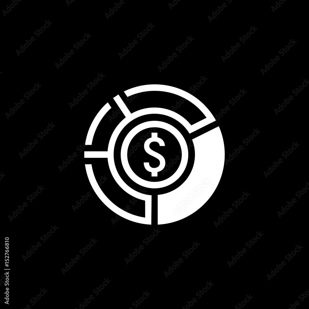 Market Share Icon. Business Concept. Flat Design. Market Share Icon. Business Concept. Flat Design.