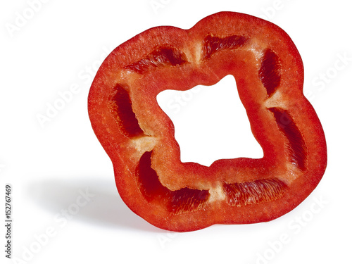 Isolated red sweet pepper on the white background photo