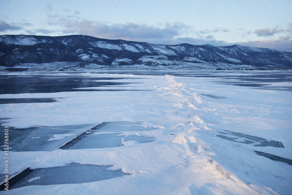 Lake Baikal, winter landscape