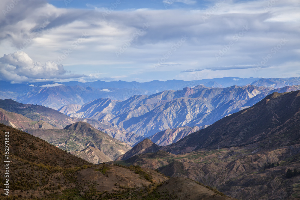 View above La Paz, Bolivia