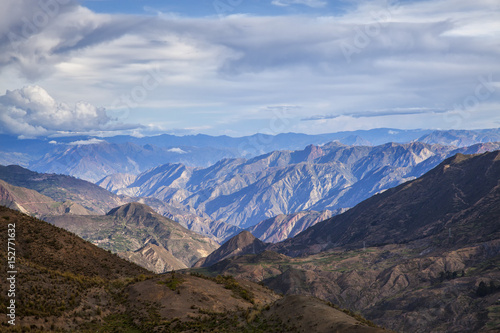 View above La Paz, Bolivia
