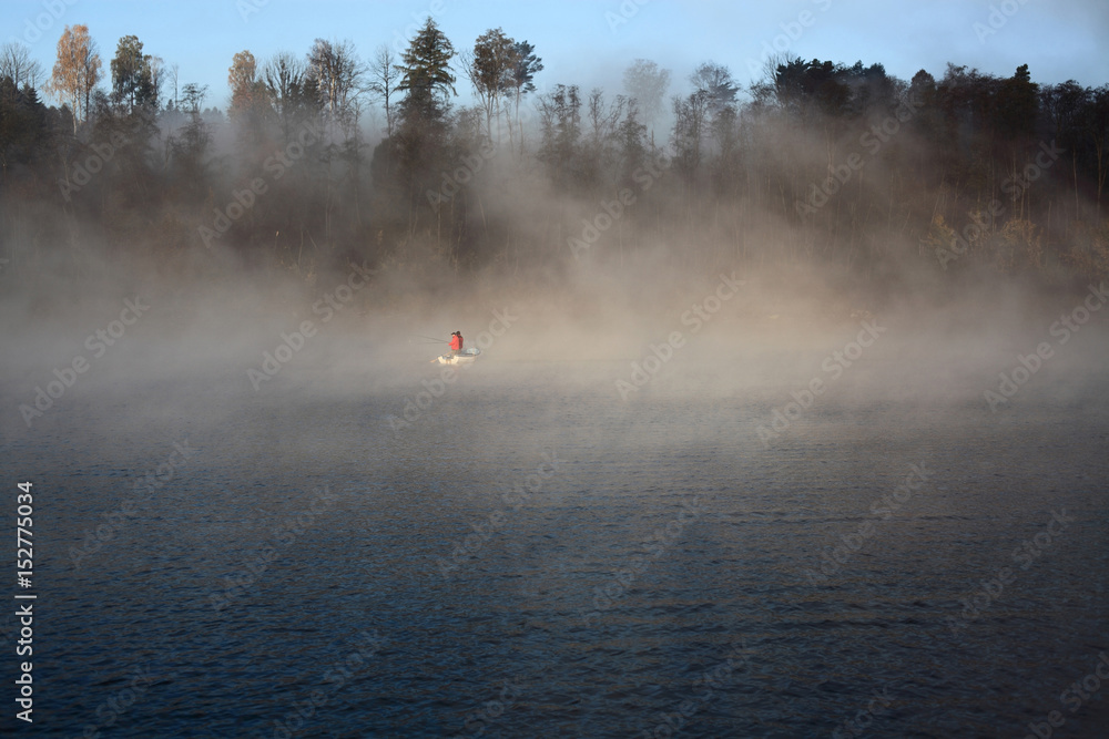 Fototapeta premium Fishing at dawn.