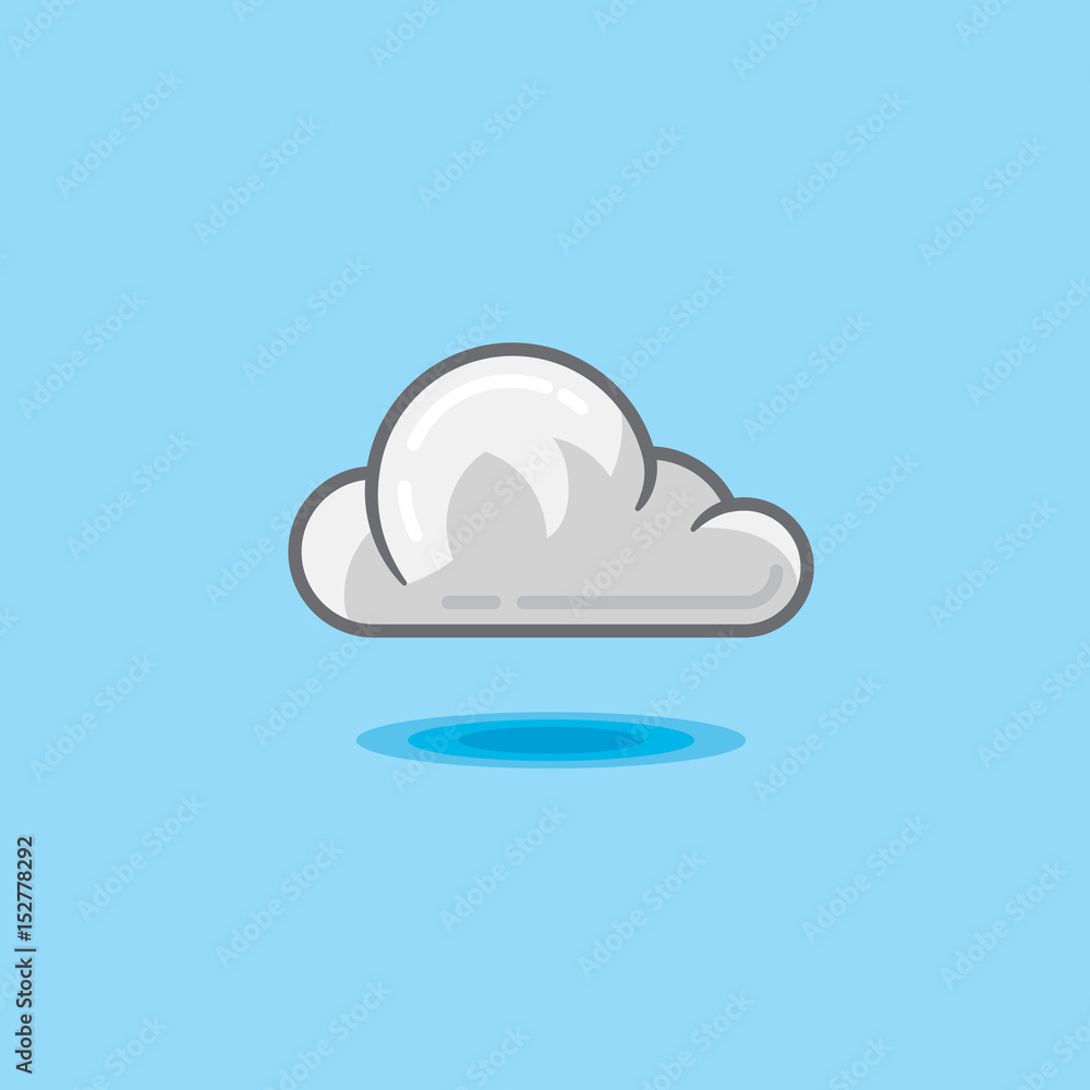 Vector illustration cloud in sky on a light blue background Vector illustration cloud in sky on a light blue background