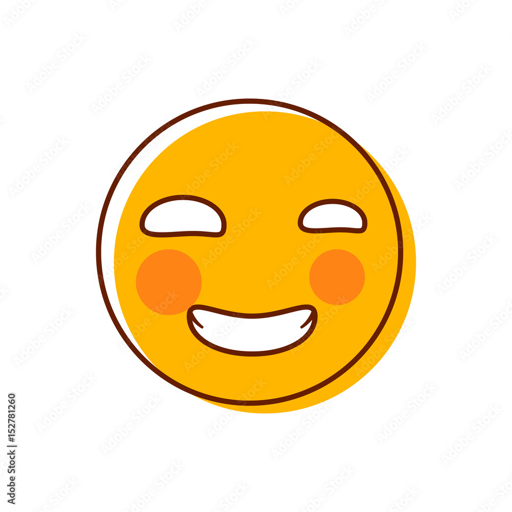 Crazy naughty smile emoticon. Vector emoji illustration Crazy naughty smile emoticon. Vector emoji illustration
