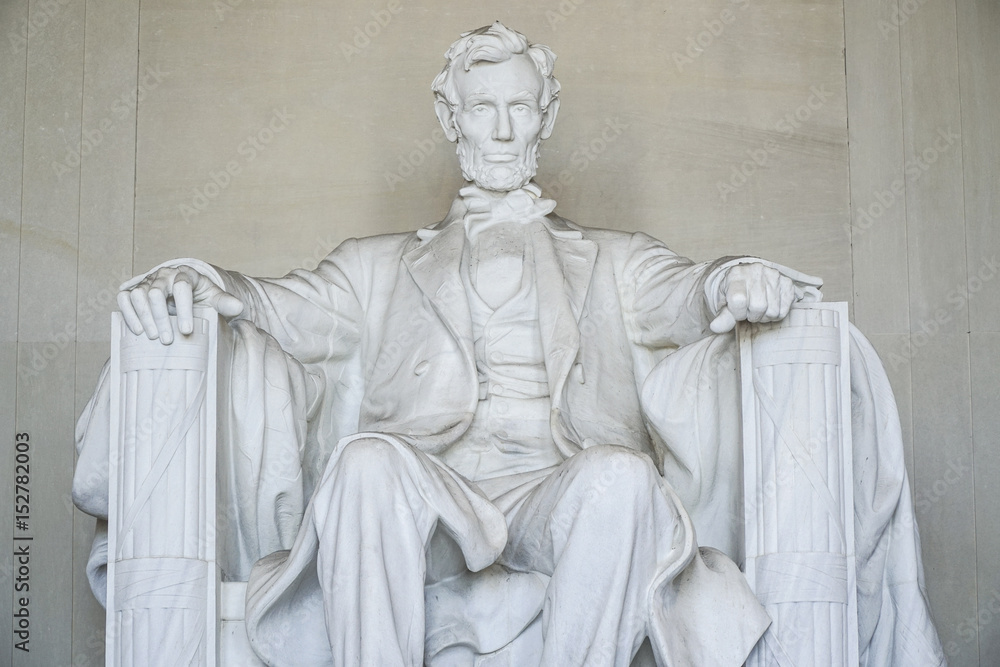 Abraham Lincoln sitting in a chair at Lincoln Memorial Washington - WASHINGTON DC - COLUMBIA - APRIL 7, 2017