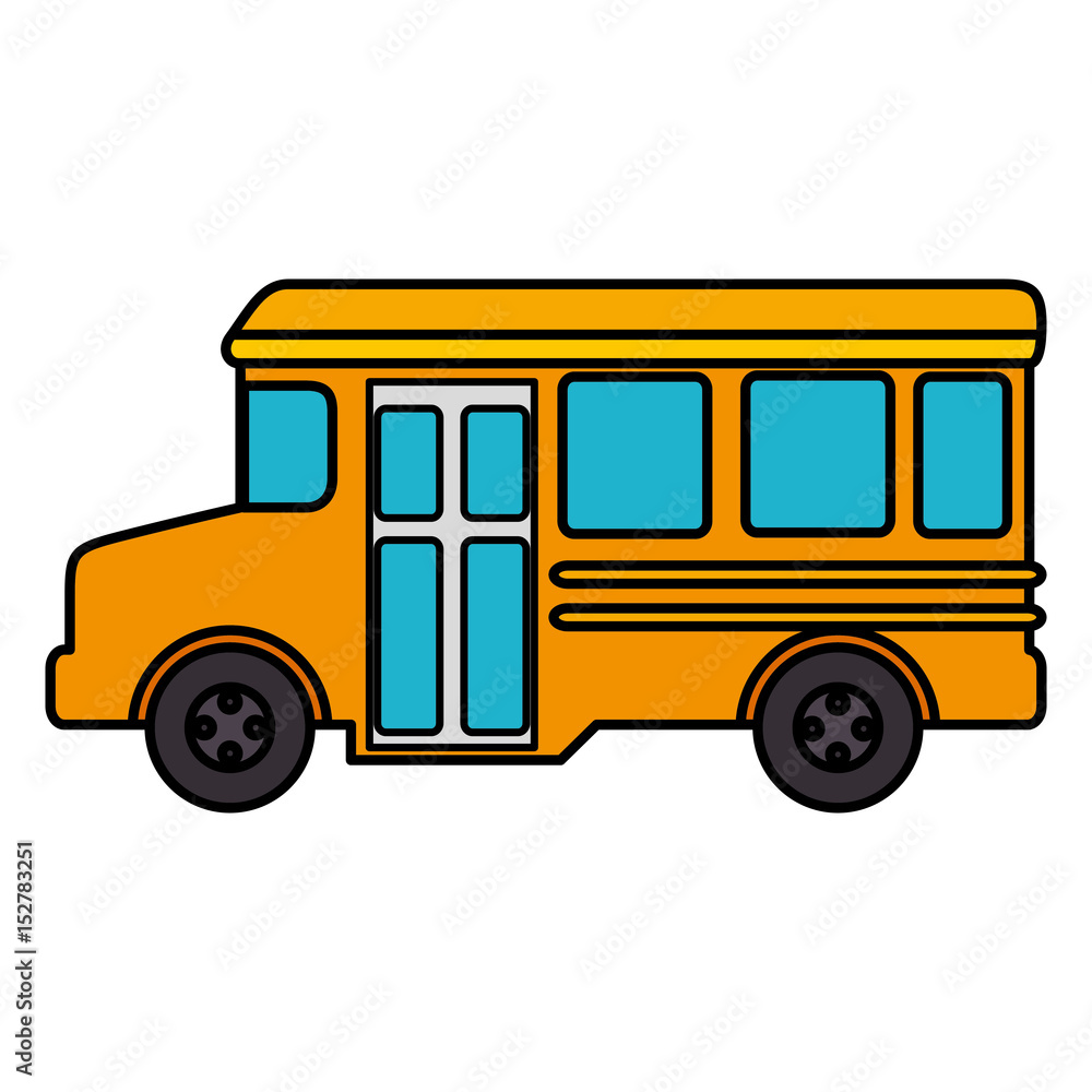 bus school isolated icon vector illustration design