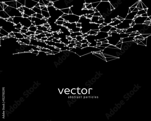 Vector background with white abstract particles.