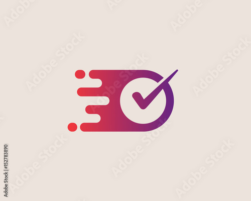 Check logotype. Right vector logo design.