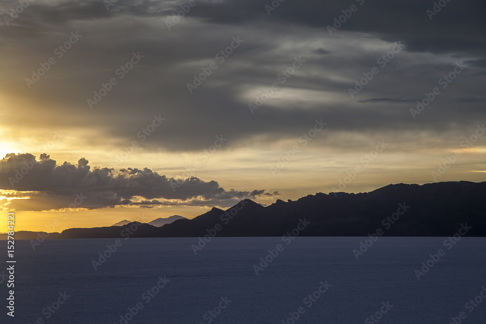 Sunset, Post Wet Season, Salar de Uyuni, Bolivia
