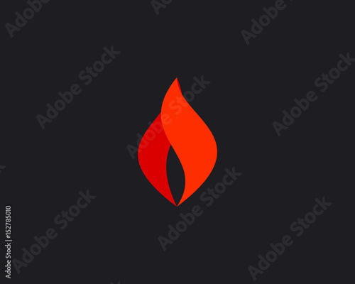 Abstract fire logo symbol design. Flame vector icon logotype