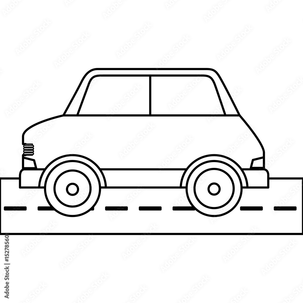 car vehicle sedan icon vector illustration design