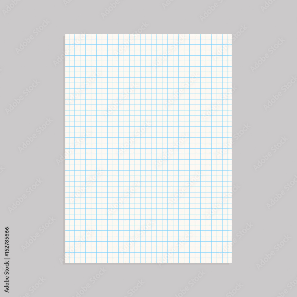 Exercise book in cage, vector image. Exercise book in cage, vector image.
