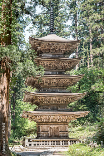 Dewa Sanzan's five-story pagoda on Japan's famous Mount Haguro