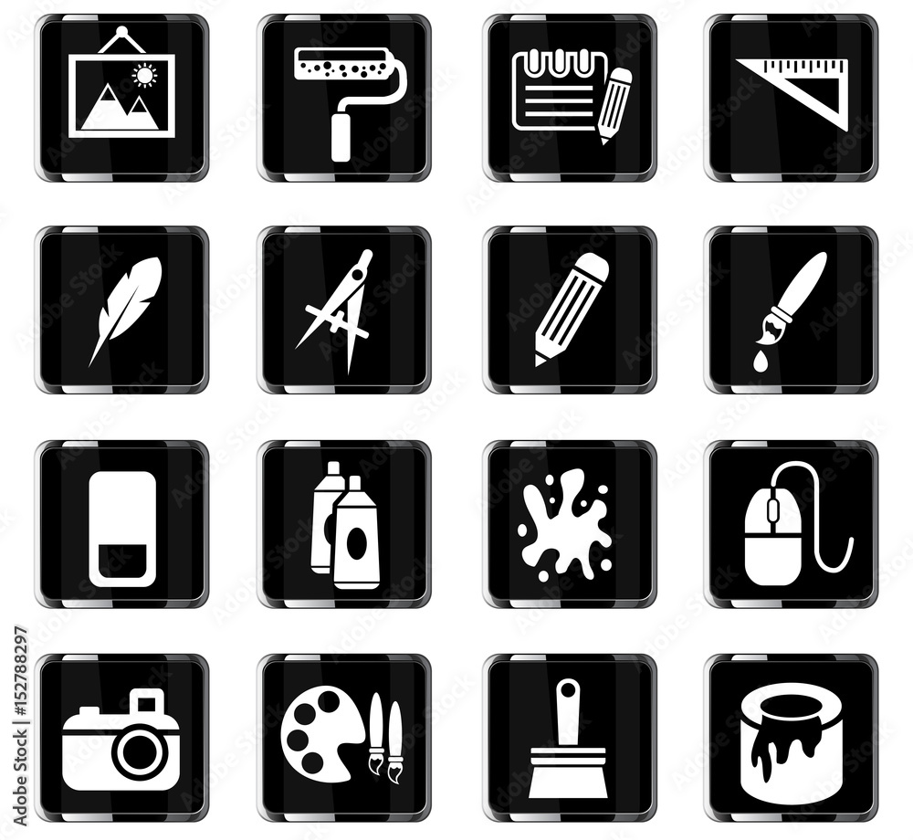 art tools icon set art tools icon set
