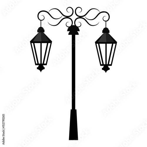 park lantern isolated icon vector illustration design