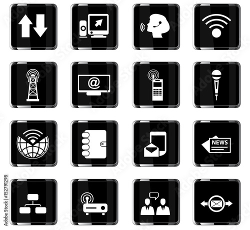 communication icon set