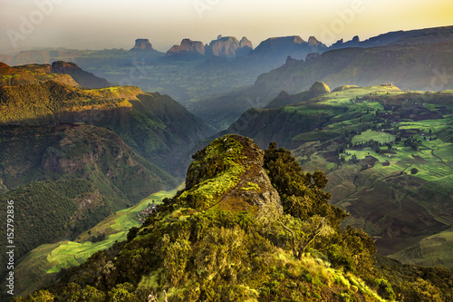 Ethiopia. Simien Mountains National Park. View point near Chenek Camp photo