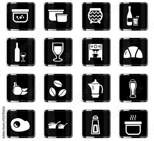 food and kitchen icon set