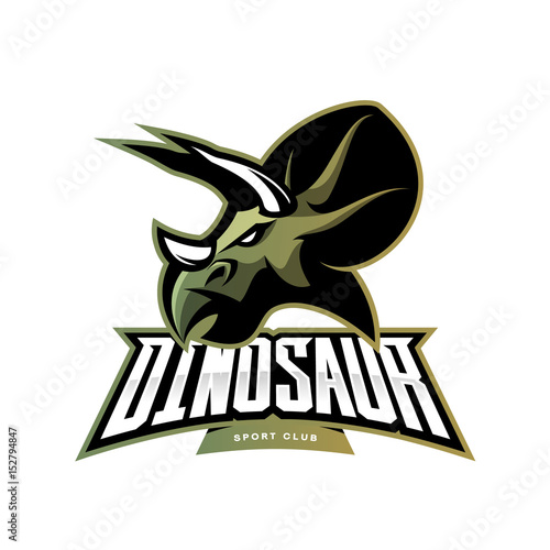 Furious dinosaur sport club vector logo concept isolated on white background. Modern team badge mascot design.
Premium quality wild reptile t-shirt tee print illustration. Savage monster icon.