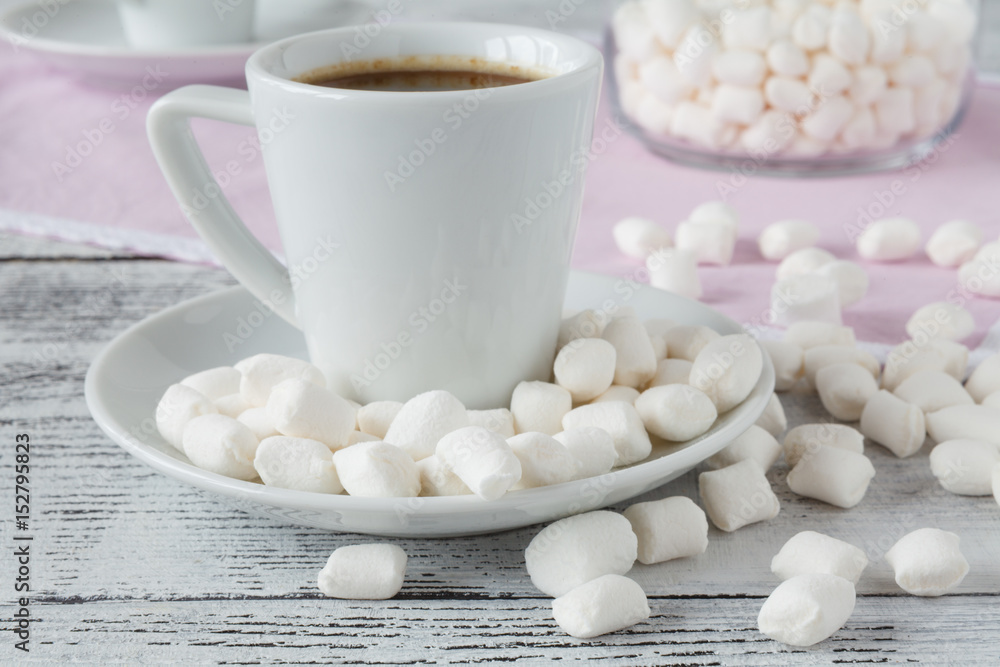 cup of coffee with marshmallow cup of coffee with marshmallow