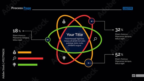 Atom Percentage Chart Slide Template