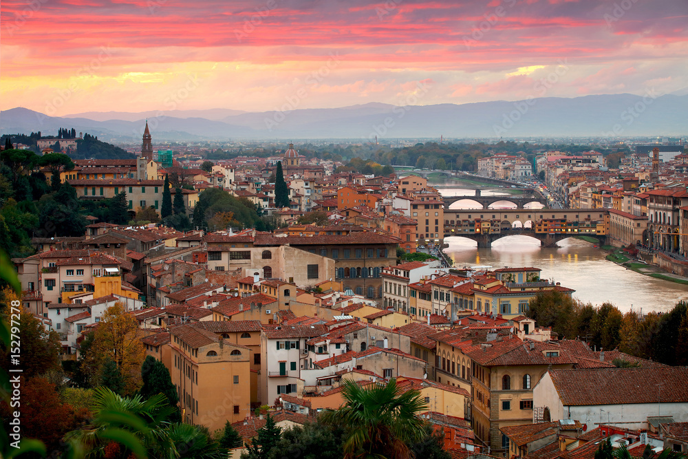 evening panoramic view of Florence
