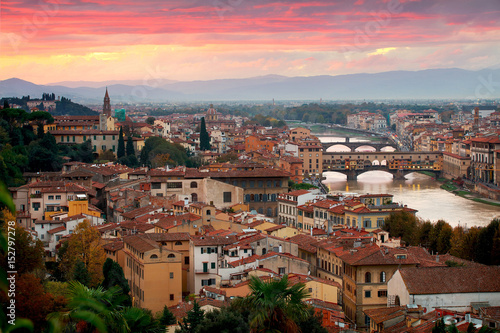 evening panoramic view of Florence