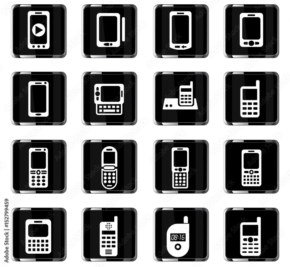 phones icon set phones icon set