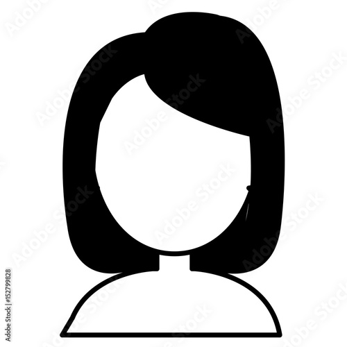 young woman shirtless avatar character vector illustration design