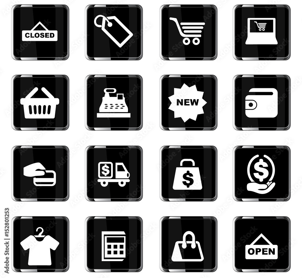 shop icon set shop icon set