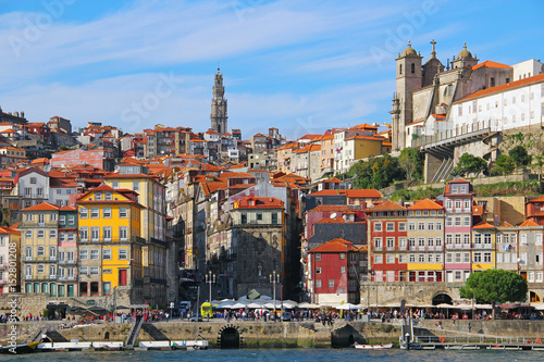 Ribeira district in the heart of Porto, Portugal