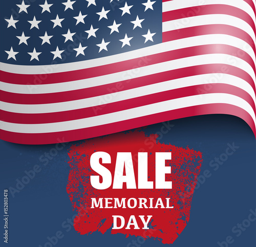 Memorial day sale banner template