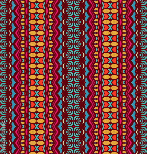 Abstract geometric striped seamless pattern