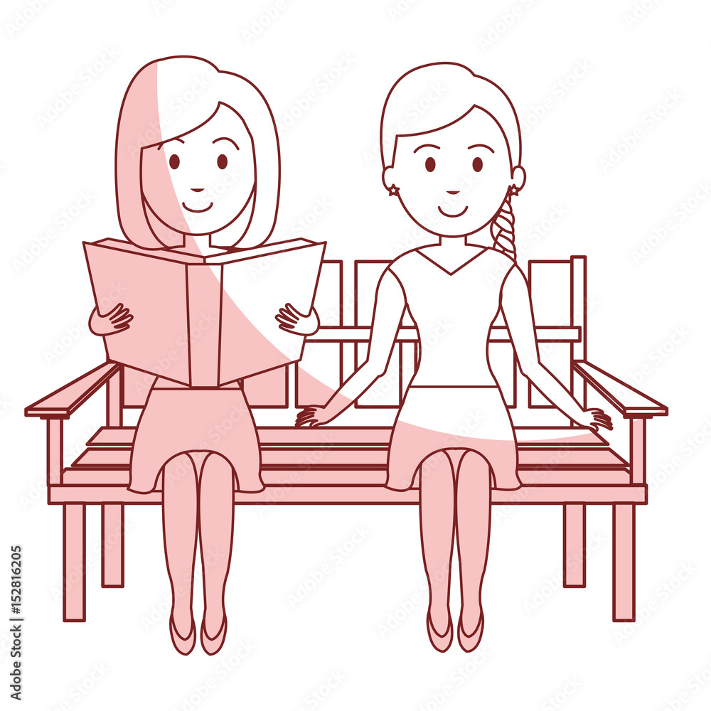 woman reading book in park chair vector illustration design woman reading book in park chair vector illustration design
