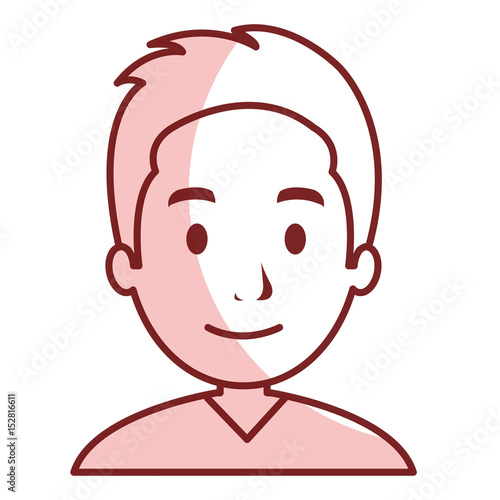 young man avatar character vector illustration design