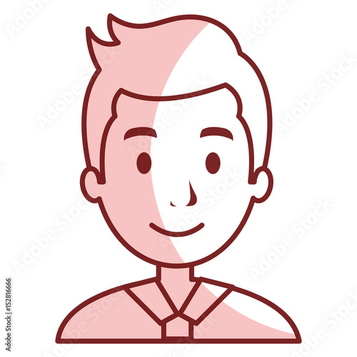 young man avatar character vector illustration design