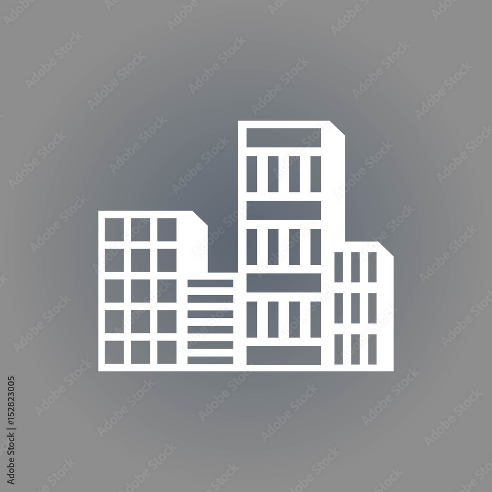 city icon stock vector illustration flat design