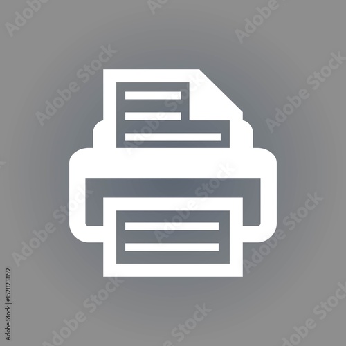 print icon stock vector illustration flat design