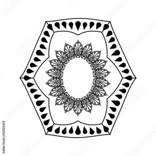 floral mandala bohemian culture meditation vector illustration