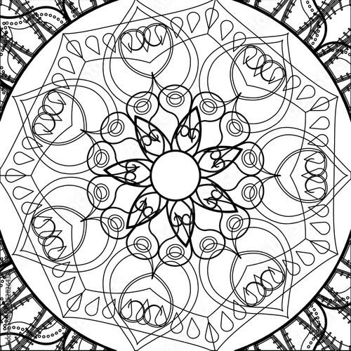 mandala ethnic detailed, relaxation scheme pattern vector illustration