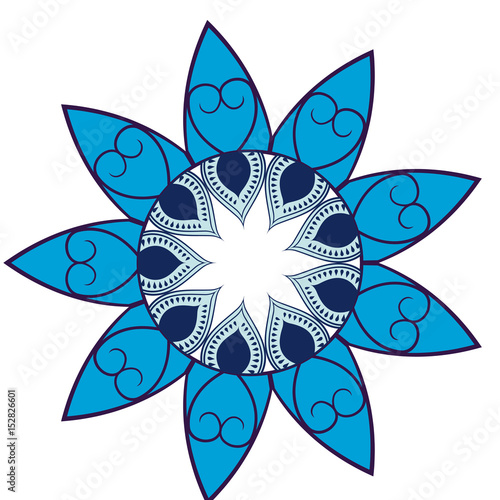 mandala decoration spiritual oriental. mystical ornament element vector illustration