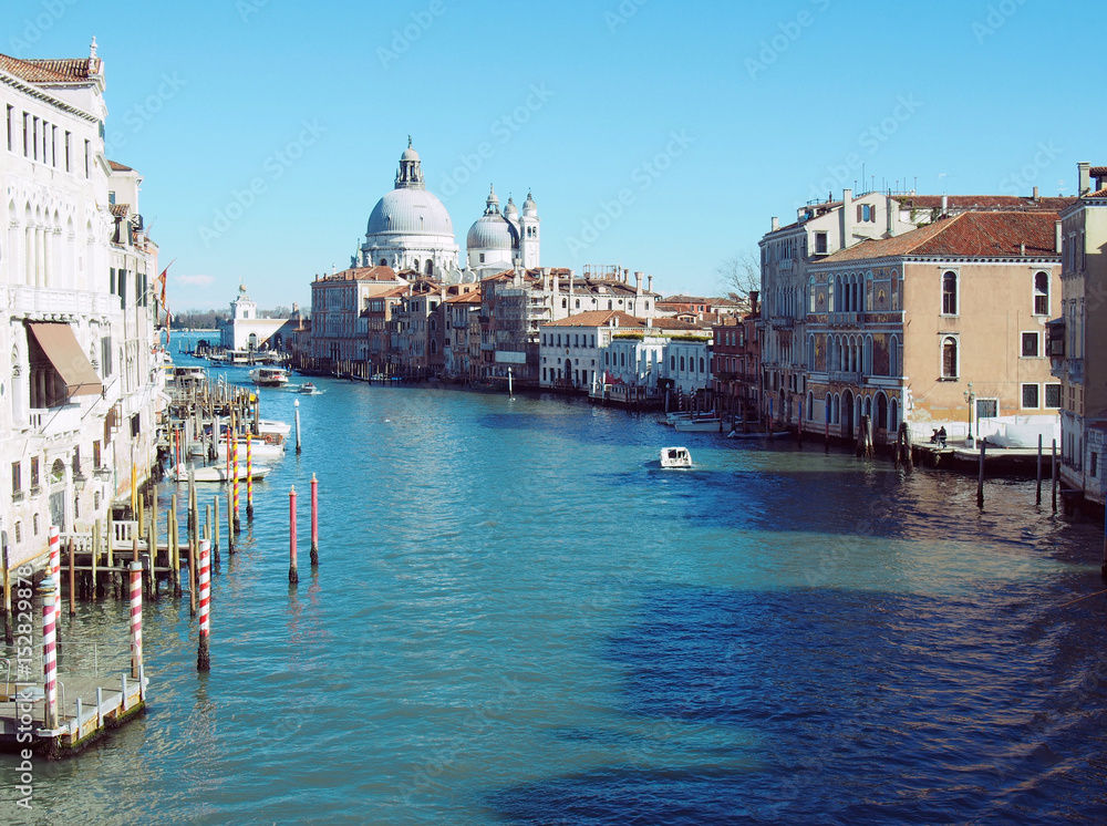View of the grand canal in Venice