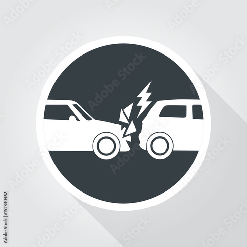 Car crash icon illustration isolated vector design