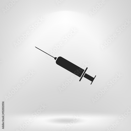 Syringe icon. Vaccine, vaccination, injection, shot, flu