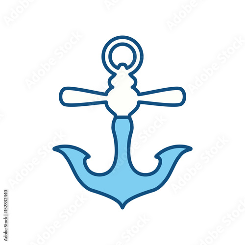 Marine anchor symbol icon vector illustration graphic design
