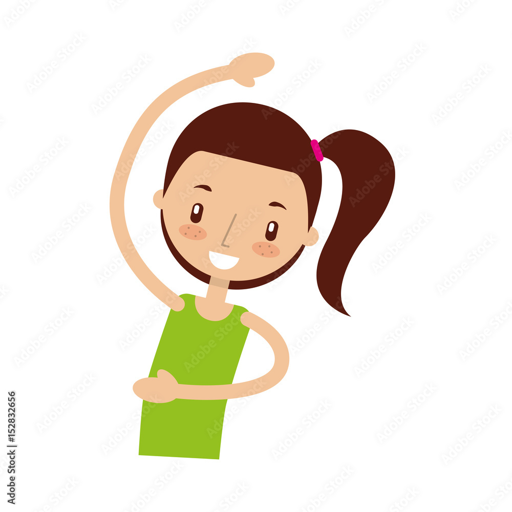 fitness woman doing stretching up vector illustration fitness woman doing stretching up vector illustration