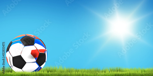 football ball of Russia. 3d rendering