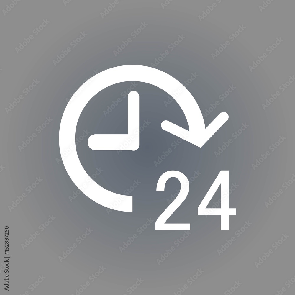 24 hours icon stock vector illustration flat design 24 hours icon stock vector illustration flat design